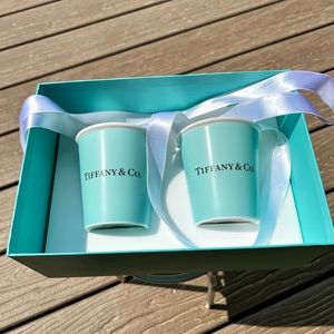 Tiffany & Co “Everyday Objects” Bone China Coffee Cups Paper Cups, set of 2